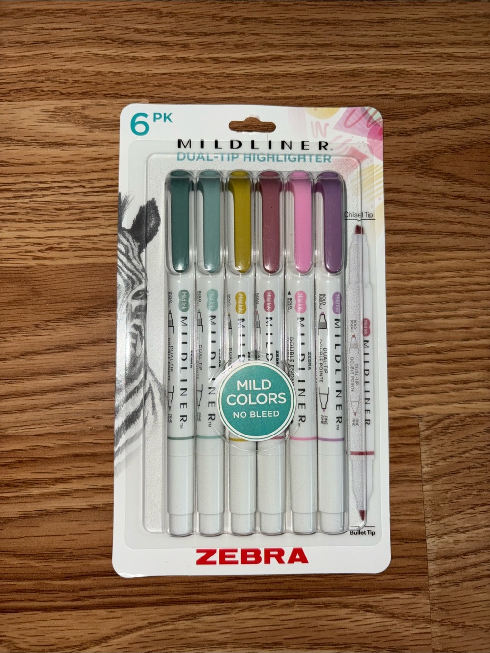 ZEBRA Mildliner Dual-Tip Highlighters – 6 Pack, Pastel Multicolor